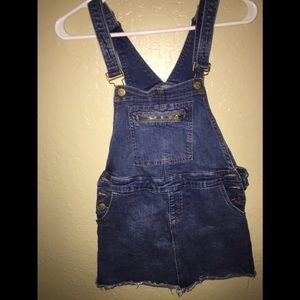 Denim overall dress